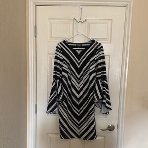 Black and White Striped Dress